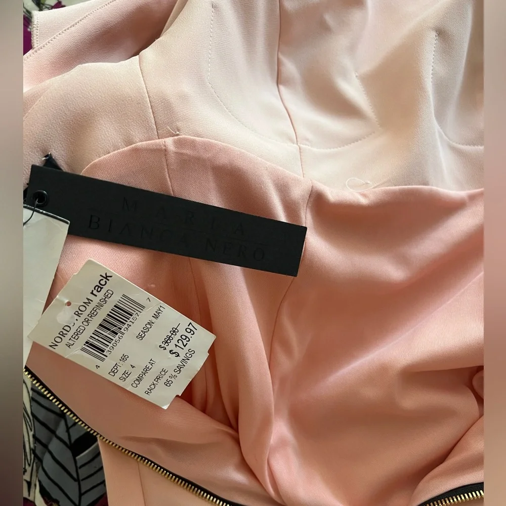 Elegant Pink Off-Shoulder Dress - Picture 7 of 7